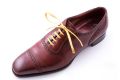 Laced up Yellow Shoelaces Flat Waxed Cotton - Luxury Dress Shoe Laces by Fort Belvedere 