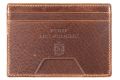 Slim Wallet - 4CC - Dumont Saddle Brown Full-Grain Leather front view. 