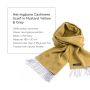 Herringbone Cashmere Scarf in Mustard Yellow and Grey - Fort Belvedere