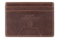 Montecristo Antique Mahogany Full-Grain Leather 4CC Wallet front compartments. 