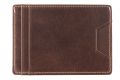 Montecristo Antique Mahogany Full-Grain Leather 4CC Wallet back compartments. 