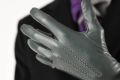 Medium Grey Lamb Nappa Men's Leather Gloves Water Resistant by Fort Belvedere