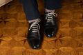 Medium Grey Shoelaces Flat Waxed Cotton - Luxury Dress Shoe Laces by Fort Belvedere