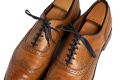 Navy Shoelaces Flat Waxed Cotton - Luxury Dress Shoe Laces by Fort Belvedere