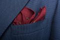Off White Rabbits on Wine Red Silk Wool Pocket Square - Fort Belvedere