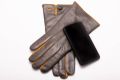 Olive Green Lamb Nappa Touchscreen Gloves with Tan by Fort Belvedere
