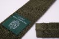 Olive Green Silk Knit Tie Cri de la Soie - Fort Belvedere