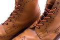 Orange Boot Laces Round Waxed Cotton Made in Italy - by Fort Belvedere