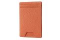 Orange Togo Full-Grain Leather 4CC Wallet back compartment.