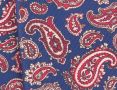 Paisley Madder Style Bow Tie in Blue, Buff and Red - Fort Belvedere