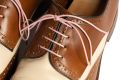 Pale Pink Shoelaces Round - Waxed Cotton Dress Shoe Laces Luxury by Fort Belvedere