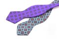 Real Ancient Madder Bow tie in Purple & Green Batswing Bow Tie Shape with Pointed End - Handmade by Fort Belvedere