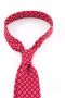 Tie Knot Red Madder Silk Tie in Red with Buff Micropattern Hand Rolled Edges - Fort Belvedere