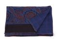 Reversible Scaves in Royal Blue & Red Silk Wool Polka Paisley & Glen Check by Fort Belvedere