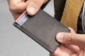 Slim Wallet - 4CC - Americana Black Full-Grain Leather comes with an RFID blocking feature. 