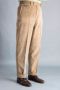 Right side angle front view of the Pale Taupe corduroy trousers-_R5_8837