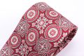 Closer look Ancient Madder Silk Tie in Red with Large Buff & Black Pattern Fort Belvedere