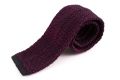 Two-Tone Knit Tie in Black and Magenta Pink Changeant Silk - Fort Belvedere