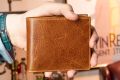 Saddle Brown Bifold Wallet in Full-Grain Dumont Leather Focus