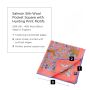 Salmon Silk-Wool Pocket Square with Hunting Print Motifs - Fort Belvedere