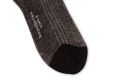 Shadow Stripe Ribbed Socks Black and White