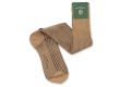 Khaki and Navy Shadow Stripe Ribbed Socks Fil d'Ecosse Cotton-Fort Belvedere