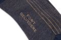Navy and Khaki Shadow Stripe Ribbed Socks Fil d'Ecosse Cotton-Fort Belvedere