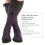 Shadow Stripe Ribbed Socks Dark Green & Purple Fil d'Ecosse Cotton - Fort Belvedere