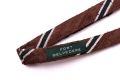 Shantung Silk Striped Two Tone Bow Tie Brown, Green White - Fort Belvedere