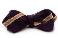 Shantung Silk Striped Two Tone Bow Tie Navy Blue, Red, Cream, Yellow - Fort Belvedere