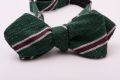 Shantung Silk Striped Two Tone Bow Tie Green, Purple, Cream - Fort Belvedere