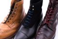 Appealing Round Boot Laces waxed Cotton in Red, Royal Blue and Dark Green by Fort Belvedere