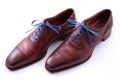 Royal Blue Shoelaces Flat Waxed Cotton - Luxury Dress Shoe Laces by Fort Belvedere