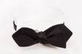 Black Self-Tie Bow Tie in Silk Satin Sized with Pointed Ends Diamond - Fort Belvedere