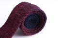 Two-Tone Knit Tie in Red & Navy Blue Changeant Silk - Fort Belvedere