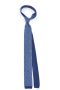 Skinny Knit Tie in Navy Silk with Light Blue Stripes - Fort Belvedere