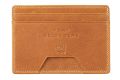 Slim Wallet - 4CC - Americana Vintage Gold Full-Grain Leather front view. 