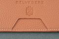 Neat workmanship on thumb slot of Fort Belvedere slim wallet. Note the folded edges
