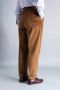 Stancliffe Corduroy Flat Front Trouser in Cognac  - Sideview