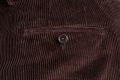 Back pocket detail of the Dark Brown corduroy trousers