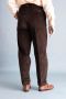 Stancliffe Corduroy Flat Front Trouser in Dark Brown - Back