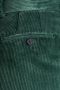 Back pocket darts and Horn button on a jetted pocket of the Stancliffe Corduroy trousers in British Racing Green
