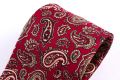 Closer look Madder Silk Tie in Red with Buff Paisley - Fort Belvedere