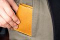 Vintage Gold Tan Wallet in Full-Grain Americana Leather Inserted to the pocket