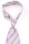 Wedding Tie in Silver and Black Silk Stripe Stripes - Fort Belvedere