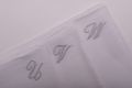 U V W Initials White Linen Pocket Square with Hand Embroidered Handmade in Italy by Fort Belvedere