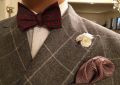 White Phlox Boutonniere Buttonhole Handmade Silk Fort Belvedere with suit
