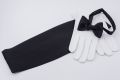 White Unlined Men Evening Gloves for Black Tie White Tie with Single End Bow Tie and Cummerbund