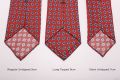 Orange Red Jacquard Woven Tie with Printed Diamonds in Blue and White - Fort Belvedere