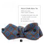 Wool Challis Bow Tie in Brown with Green, Blue, Red & Yellow Pattern - Fort Belvedere